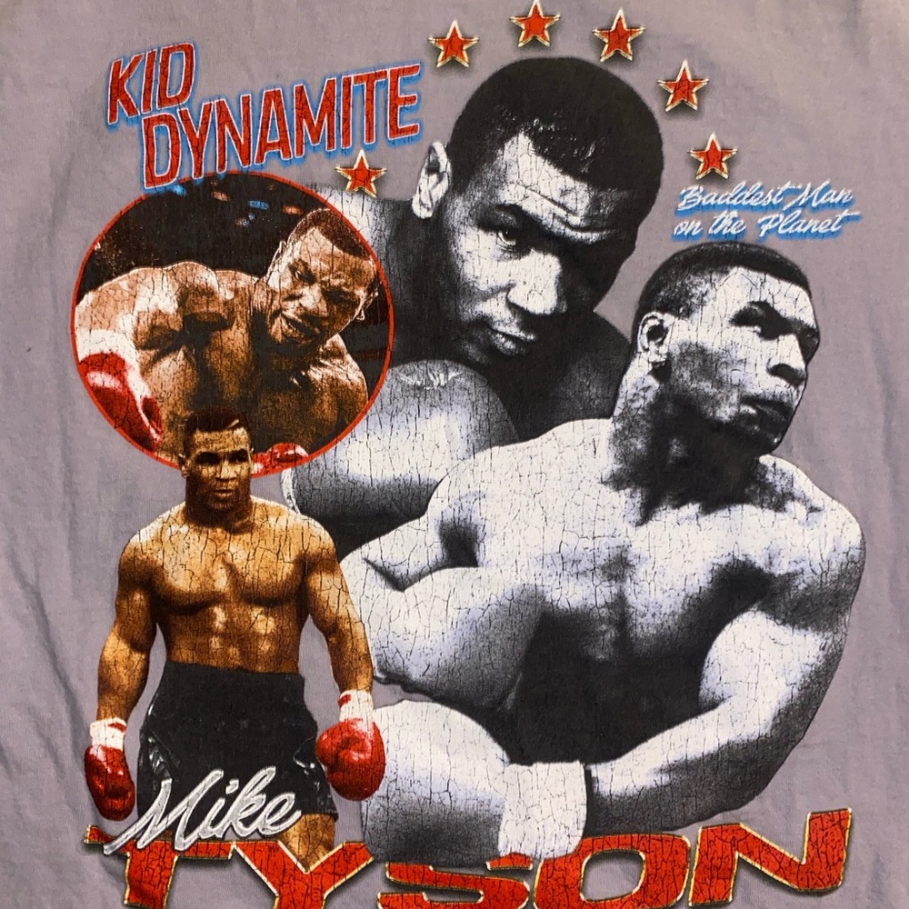 Vintage Mike Tyson with T-Shirt - Gray - Picture 2 of 3